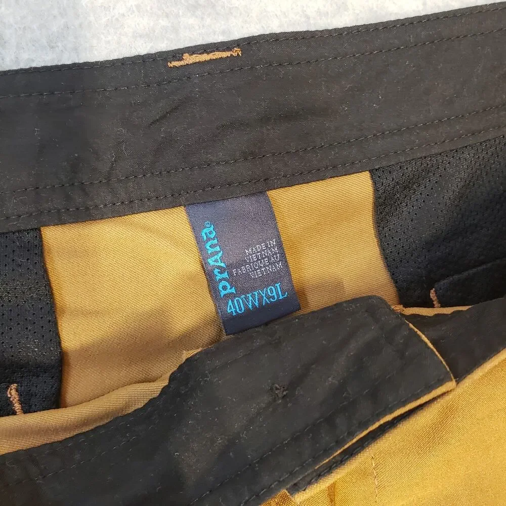 Prana Alameda Shorts Mens 40‎ Tan Khaki Re-zion Ripstop Hiking Outdoors Camping - Picture 3 of 7